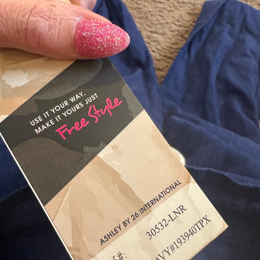 2 FOR $20 Ashley Free Style Blue Linen Blend Pull On Pants MidRise 16 x 31 L NEW - Picture 5 of 8
